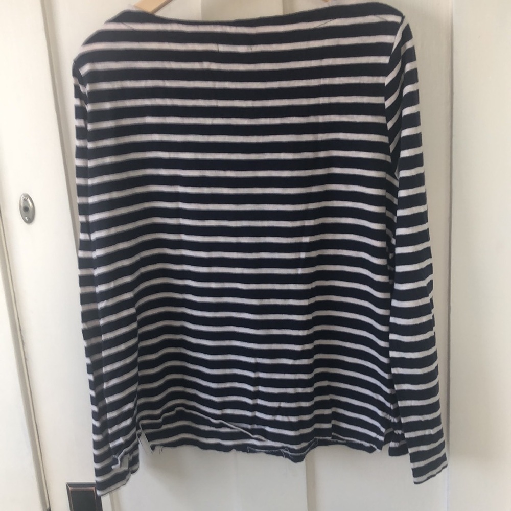 GAP XL Navy and White Striped Shirt w/Captain embroidery - Picture 5 of 5
